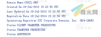域名coscl.org的whois信息