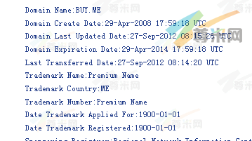 域名Buy.me的whois信息